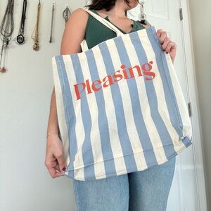 Pleasing striped tote bag - Venice Beach pop up shop